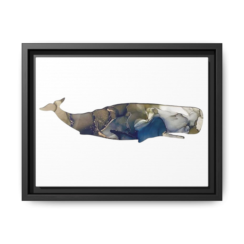 Sperm Whale Gray, Matte Canvas, Framed (Multi-color)