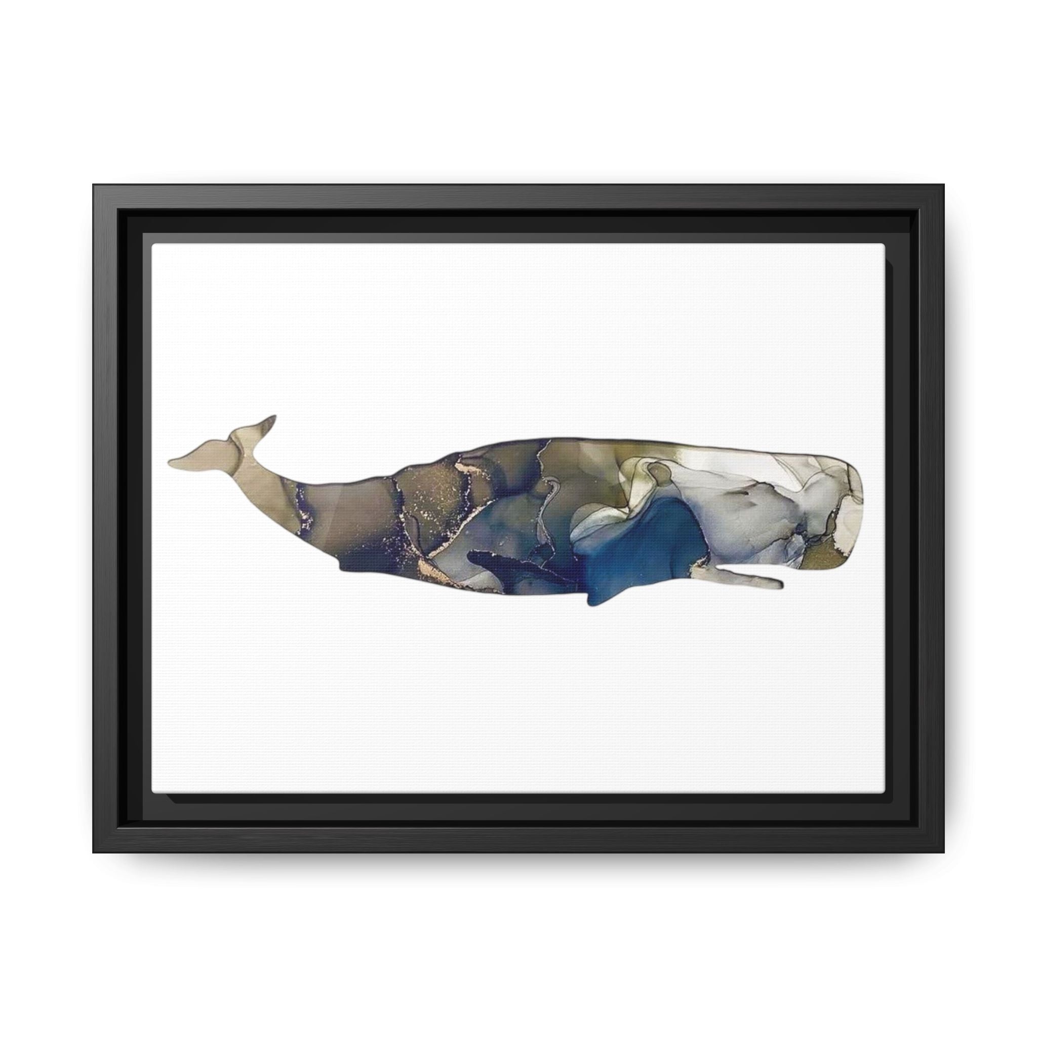 Sperm Whale Gray, Matte Canvas, Framed (Multi-color)