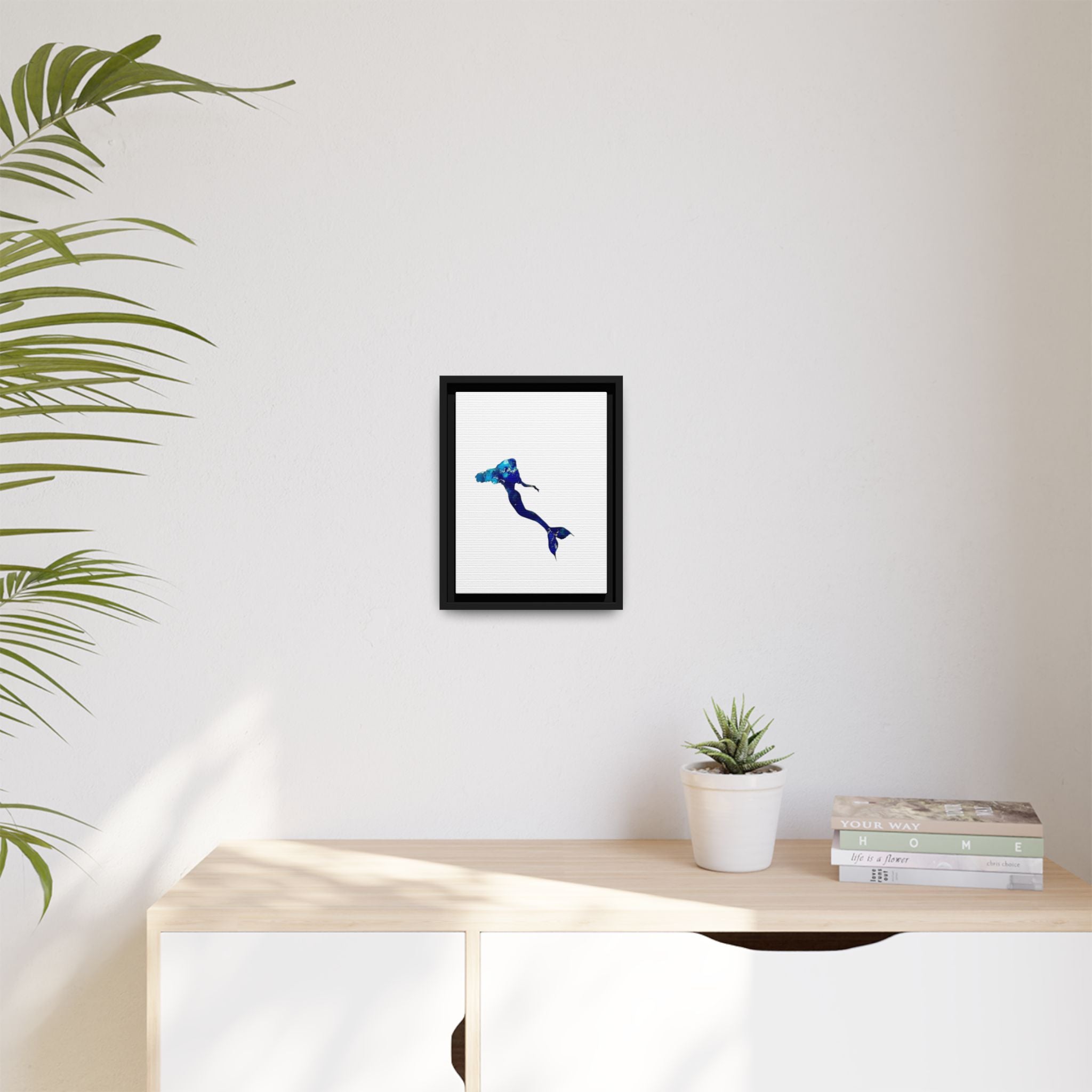 Mermaid 2, Matte Canvas, Framed (Multi-color)