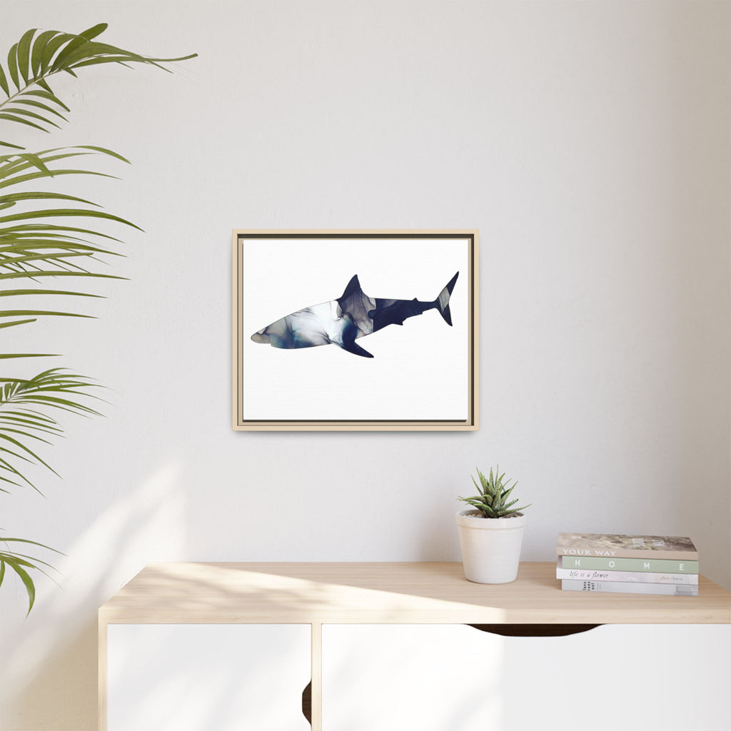 Great White 2,Matte Canvas, Framed (Multi-color)