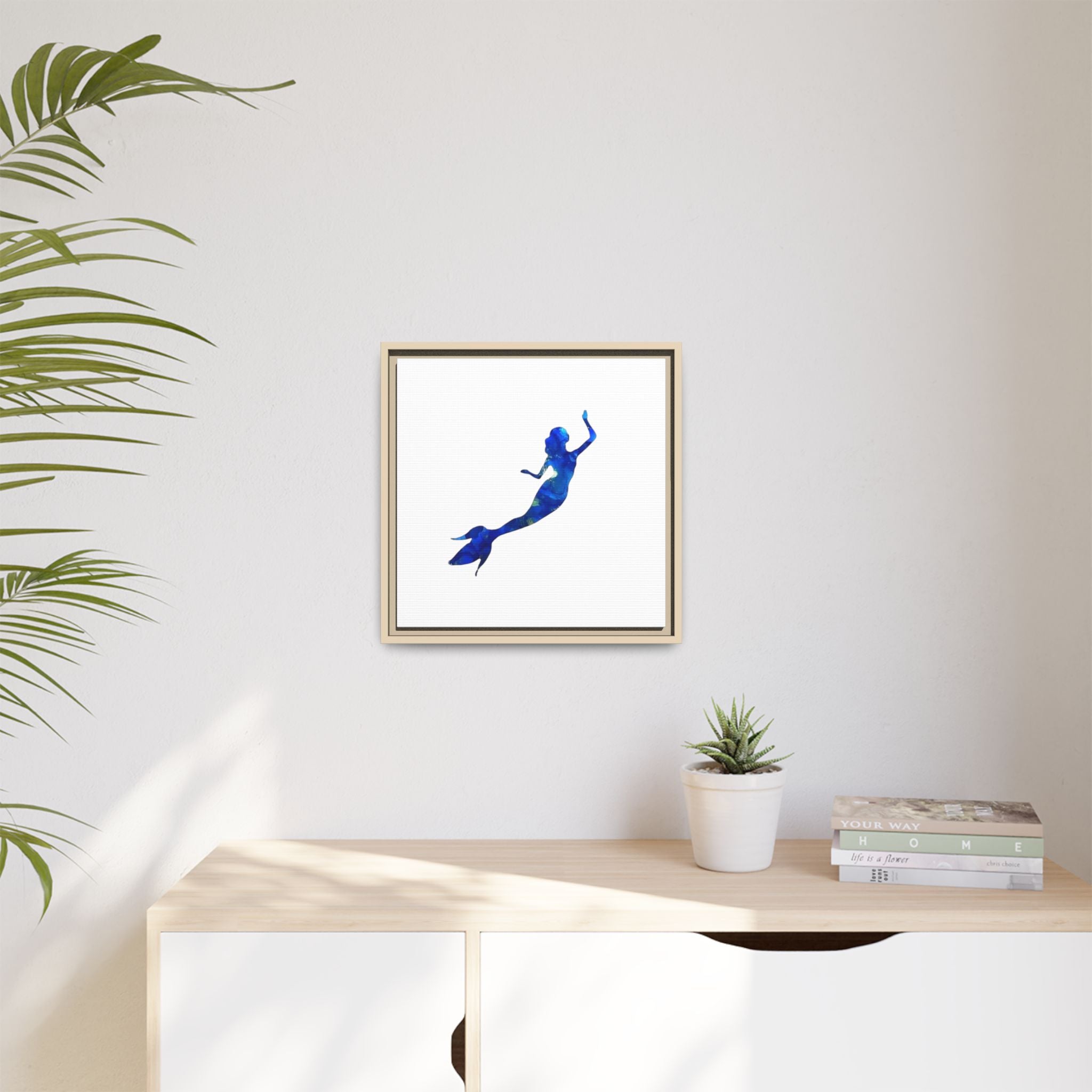 Mermaid 1, Matte Canvas, Framed (Multi-color)