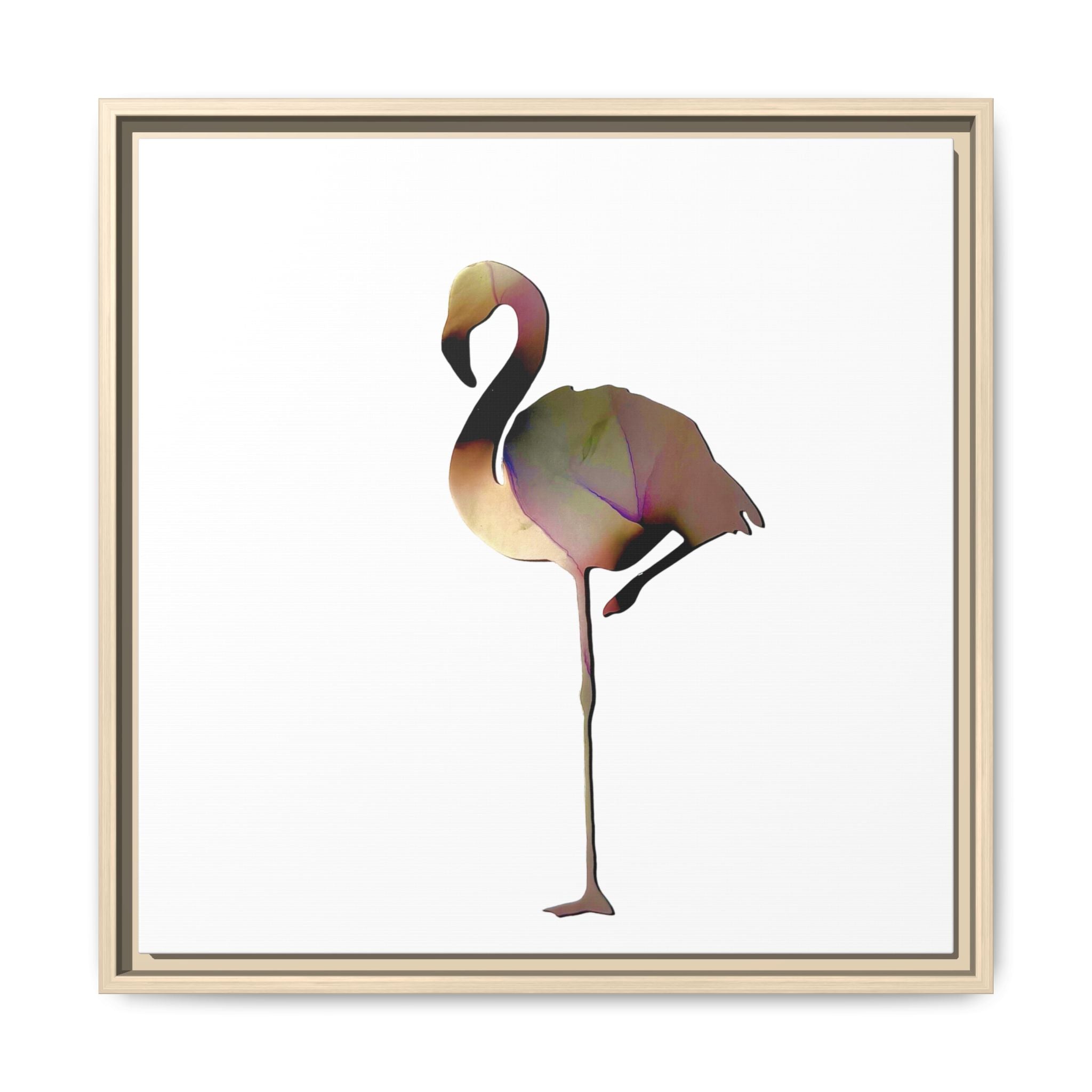 Flamingo 1, Matte Canvas, Framed (Multi-color)