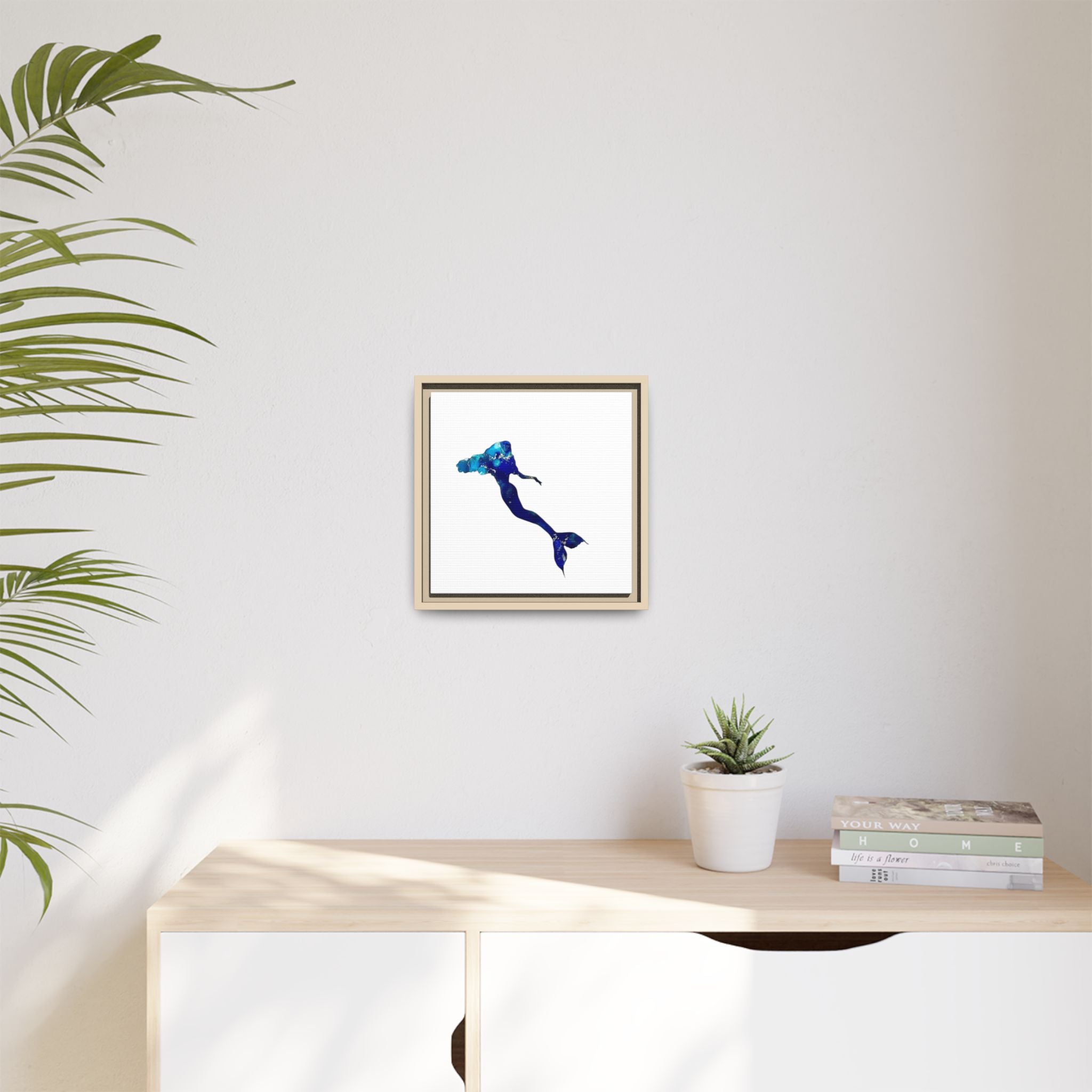 Mermaid 2, Matte Canvas, Framed (Multi-color)