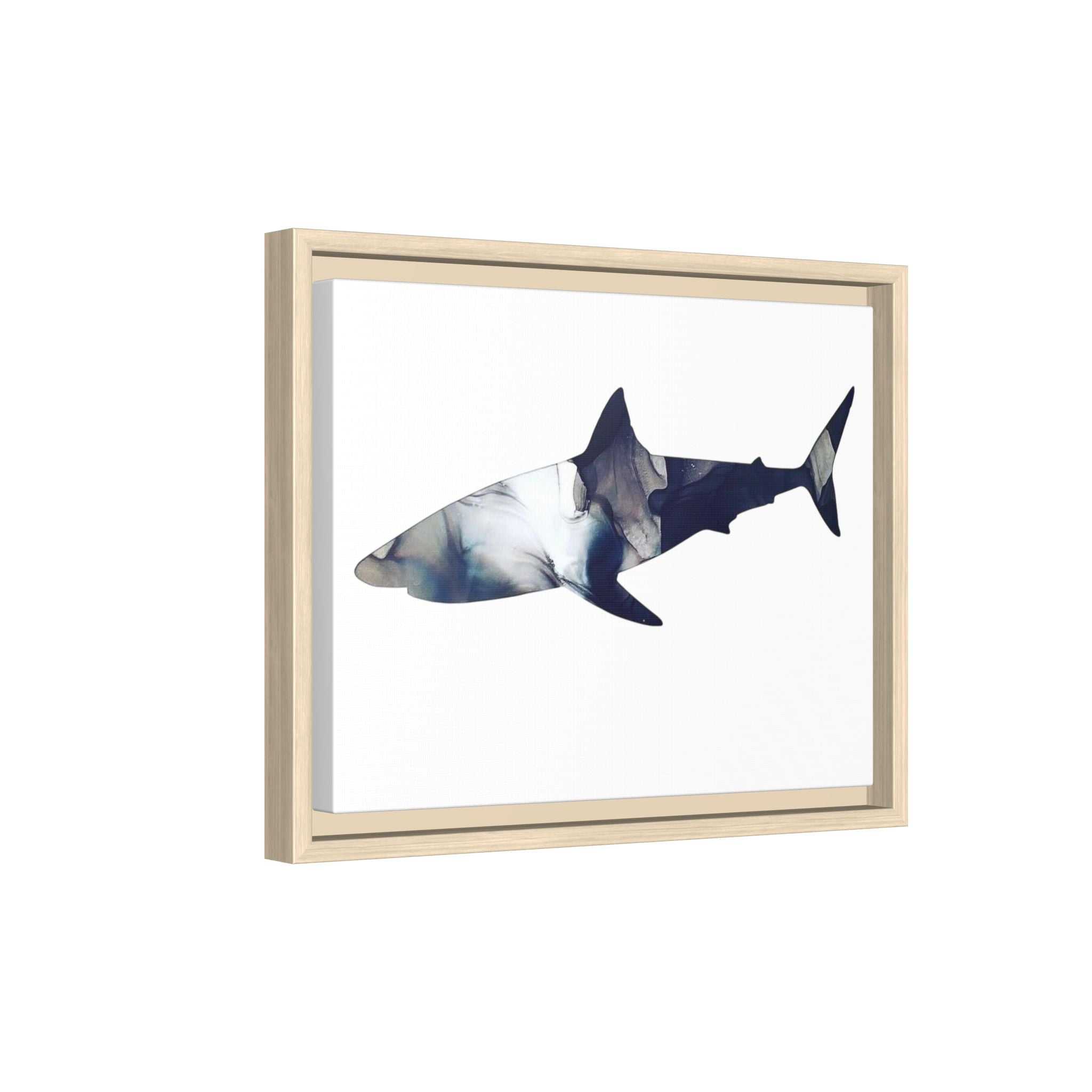 Great White 2,Matte Canvas, Framed (Multi-color)