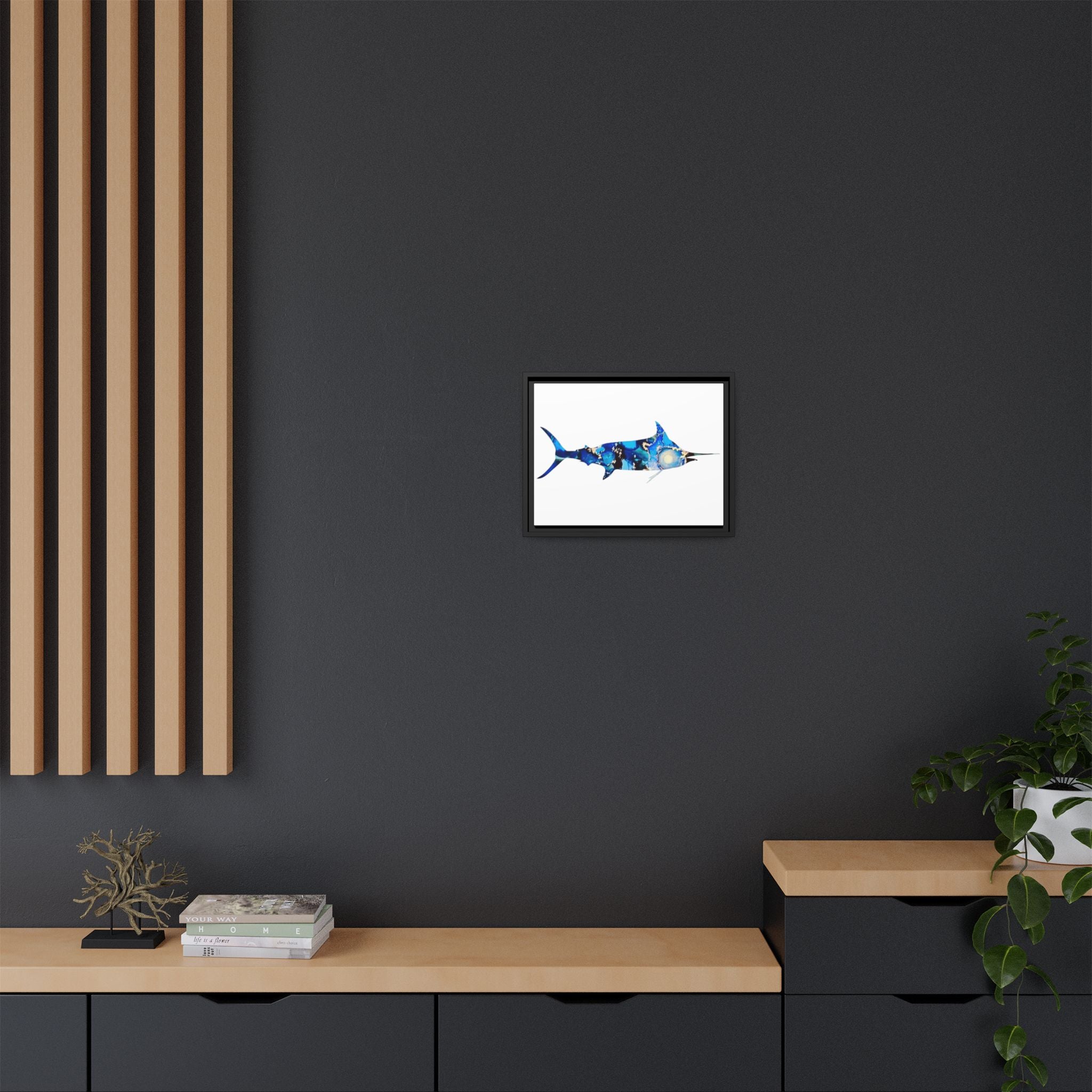 Swordfish, Matte Canvas, Framed (Multi-color)