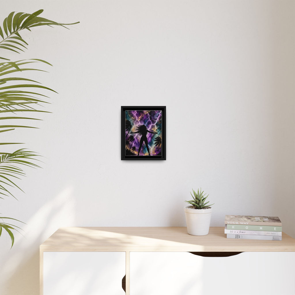 Summer Storm Woman, Matte Canvas, Framed (Multi-color)