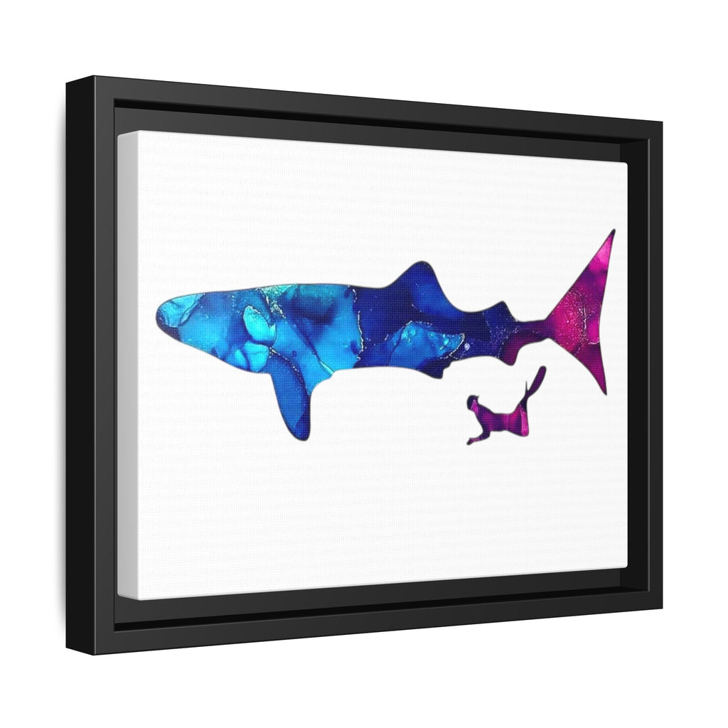 Swimming With Giants, Matte Canvas, Framed (Multi-color)
