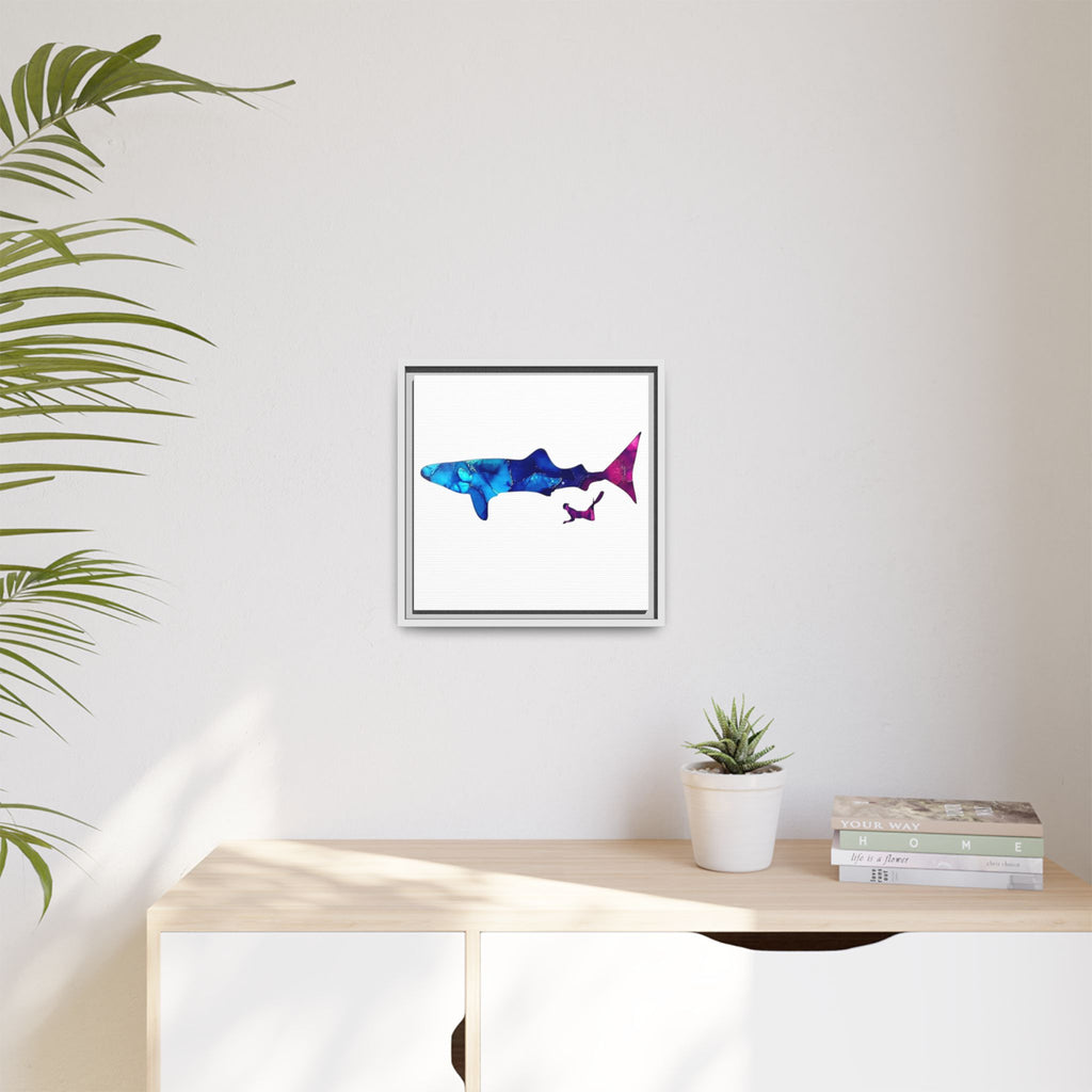 Swimming With Giants, Matte Canvas, Framed (Multi-color)