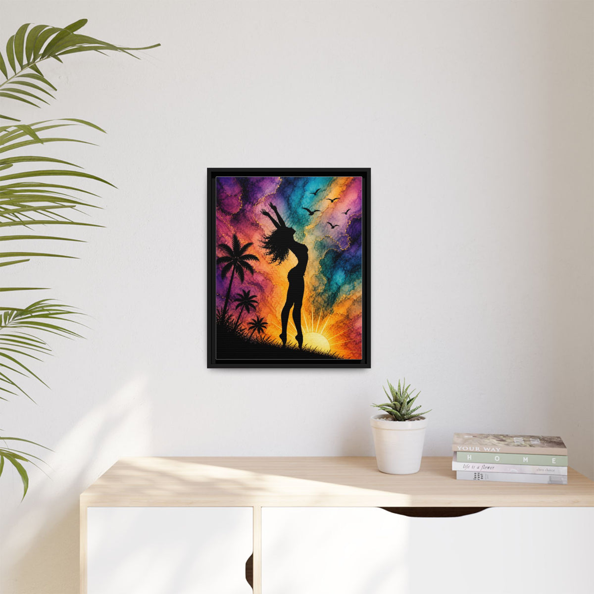 Sun Woman, Matte Canvas, Framed (Multi-color)