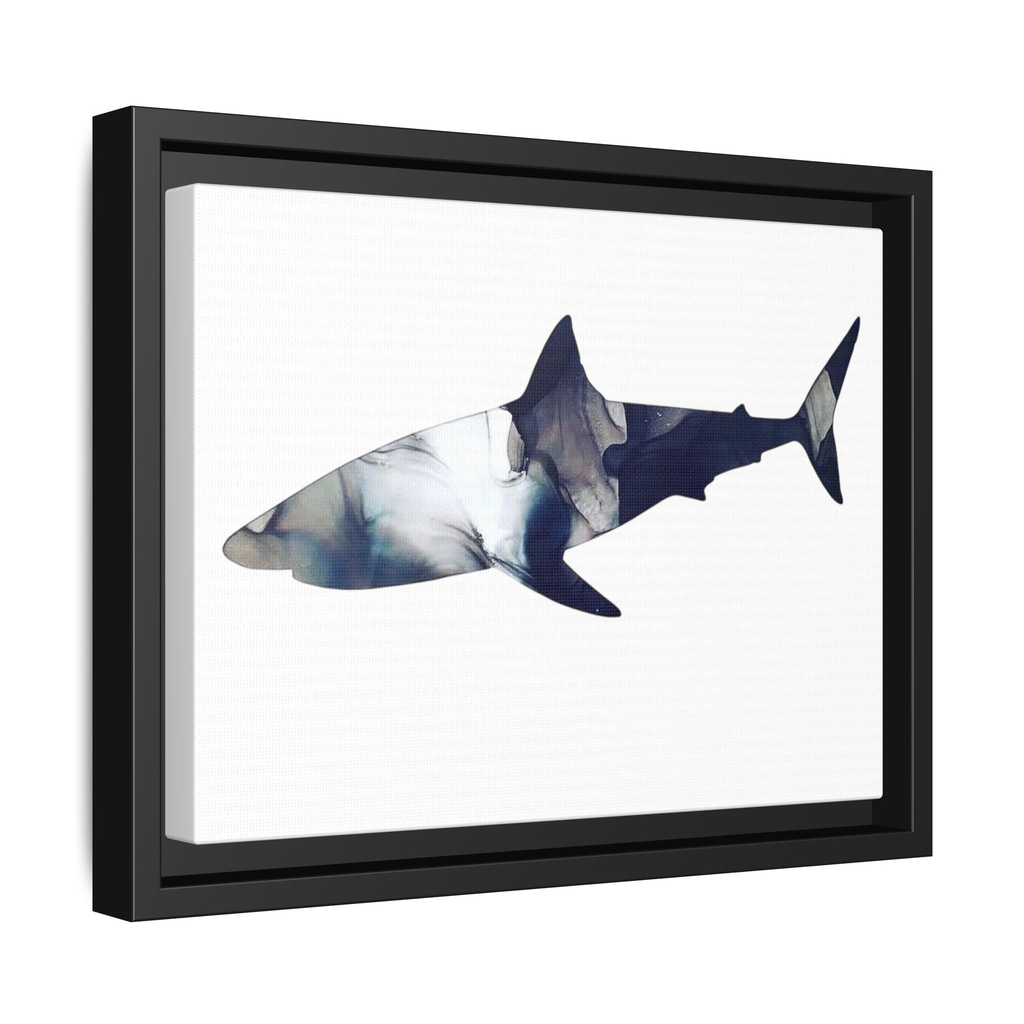 Great White 2,Matte Canvas, Framed (Multi-color)