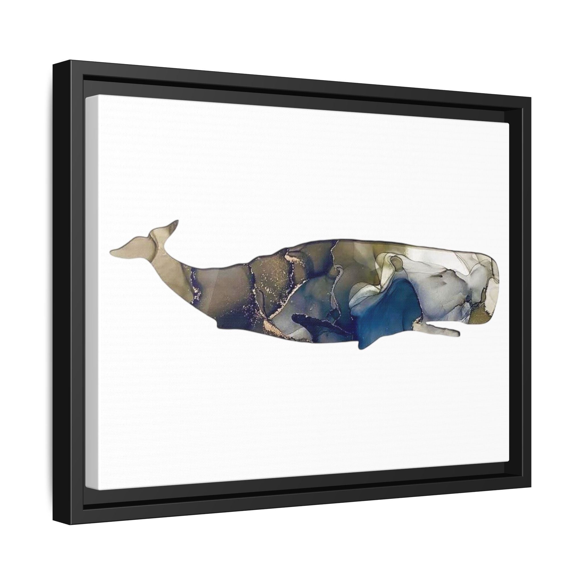 Sperm Whale Gray, Matte Canvas, Framed (Multi-color)