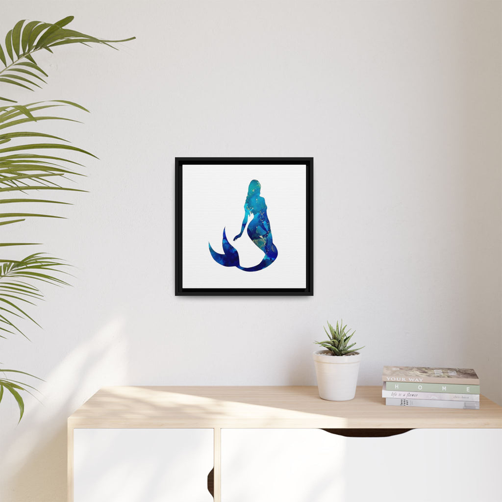 Mermaid 4,Matte Canvas, Framed (Multi-color)