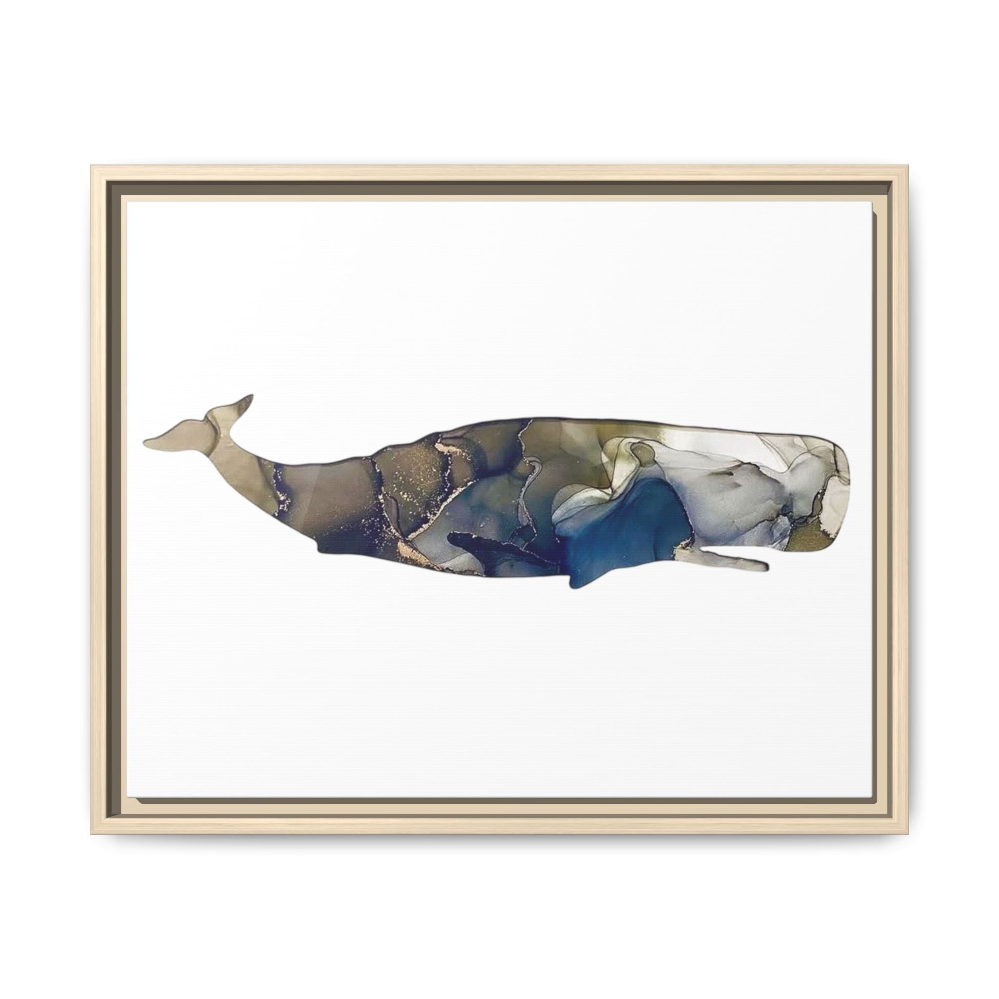 Sperm Whale Gray, Matte Canvas, Framed (Multi-color)