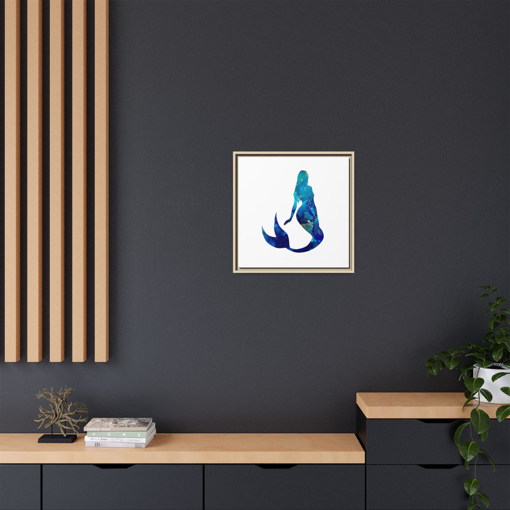 Mermaid 4,Matte Canvas, Framed (Multi-color)