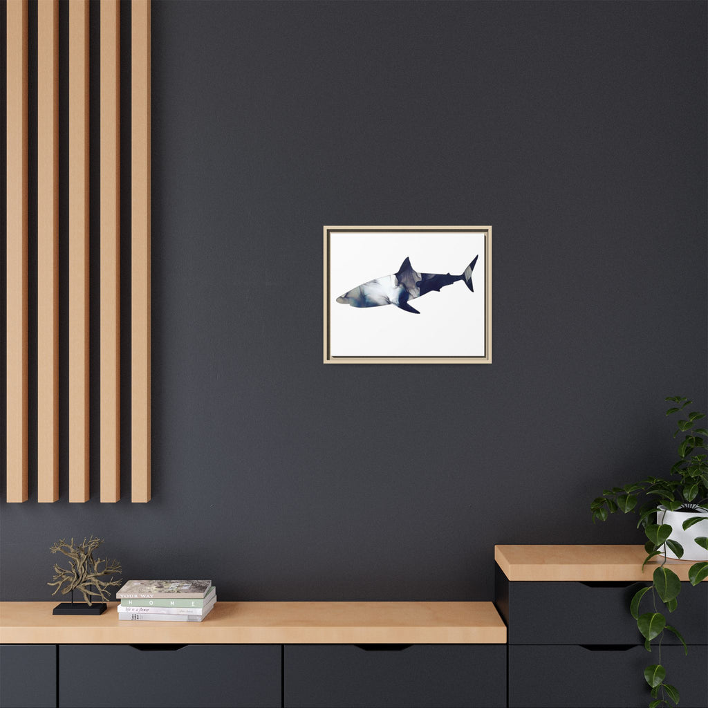 Great White 2,Matte Canvas, Framed (Multi-color)
