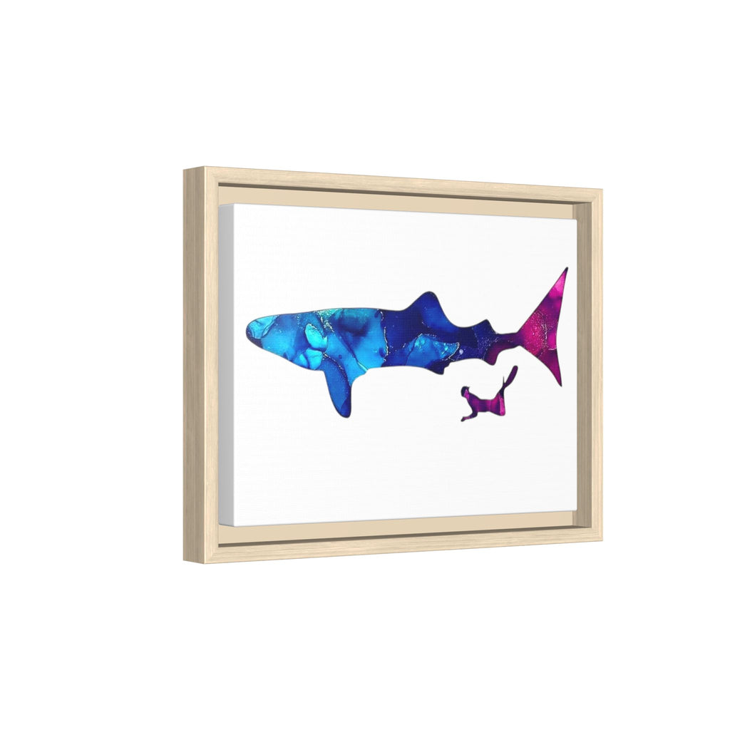 Swimming With Giants, Matte Canvas, Framed (Multi-color)