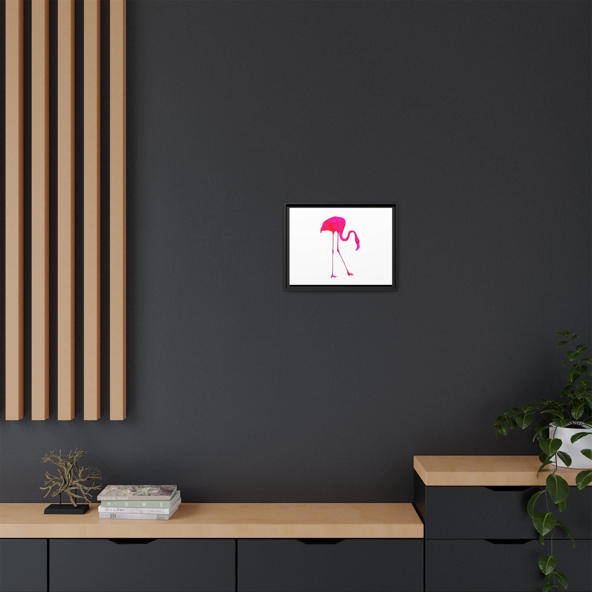 Flamingo 2, Matte Canvas, Framed (Multi-color)