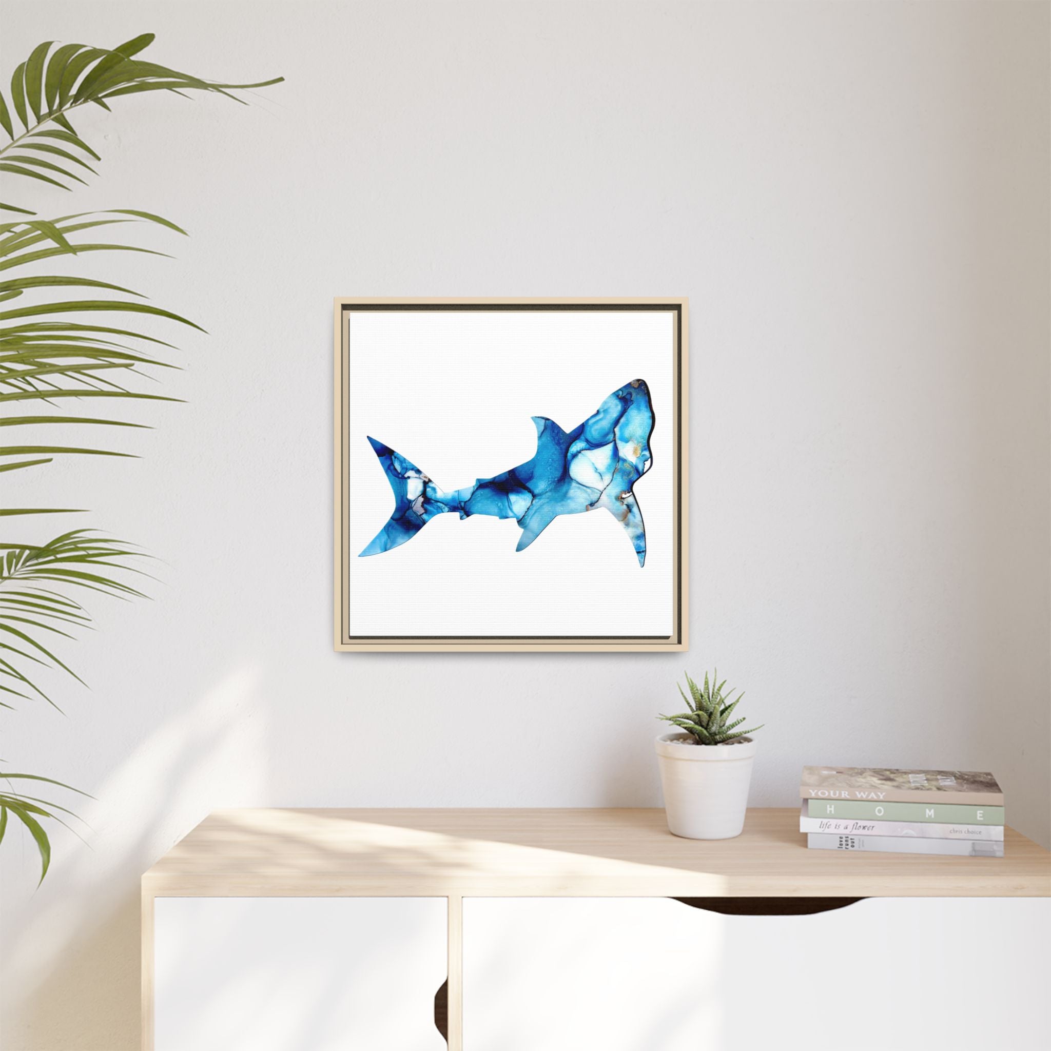 Great White 1, Matte Canvas, Framed (Multi-color)
